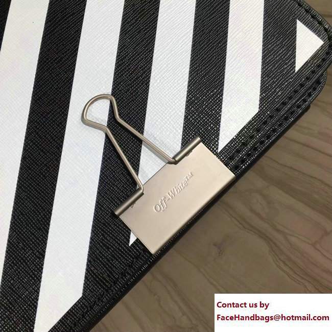 Off-White Binder Clip Bag With Diagonals Black 2017