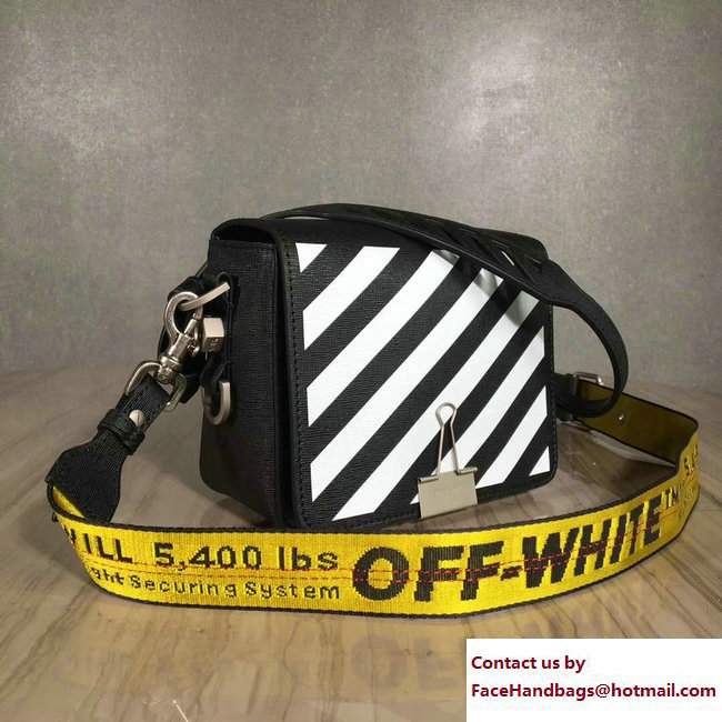 Off-White Binder Clip Bag With Diagonals Black 2017