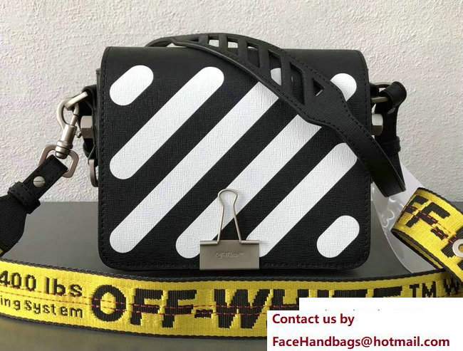 Off-White Binder Clip Bag With Diagonals Black/White 2017