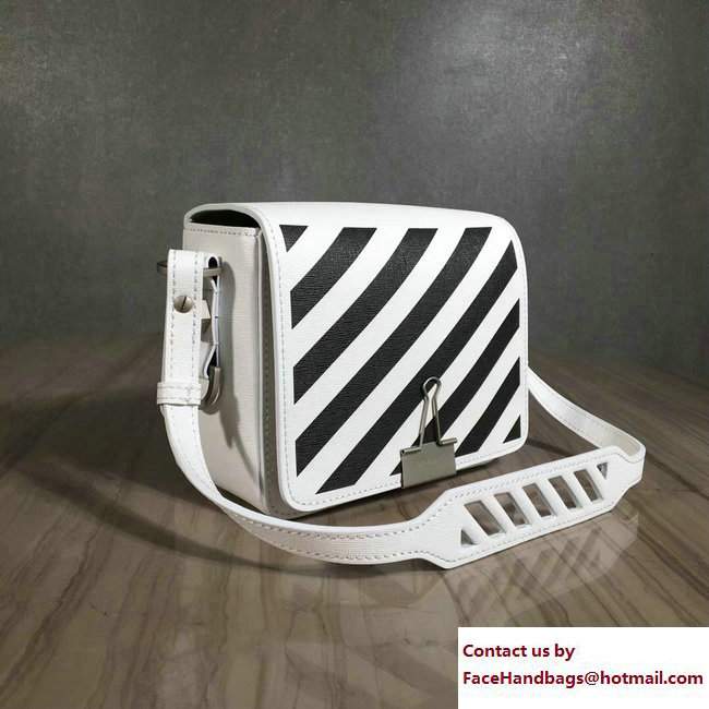 Off-White Binder Clip Bag With Diagonals White 2017