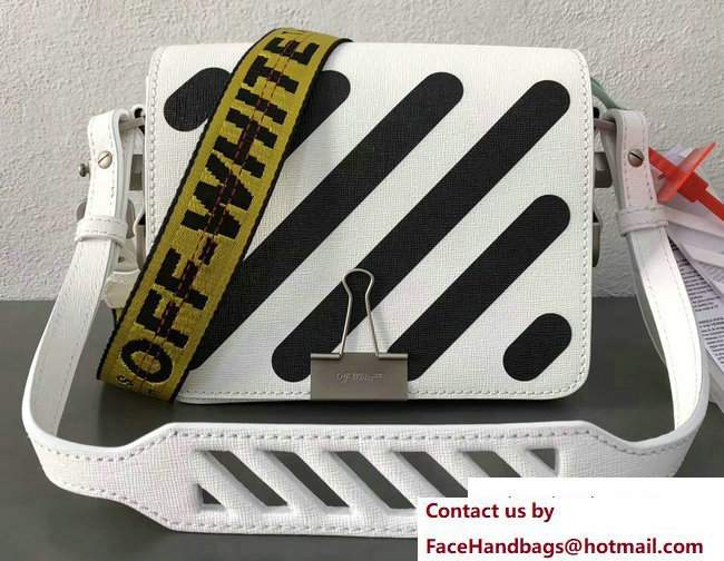 Off-White Binder Clip Bag With Diagonals White/Black 2017