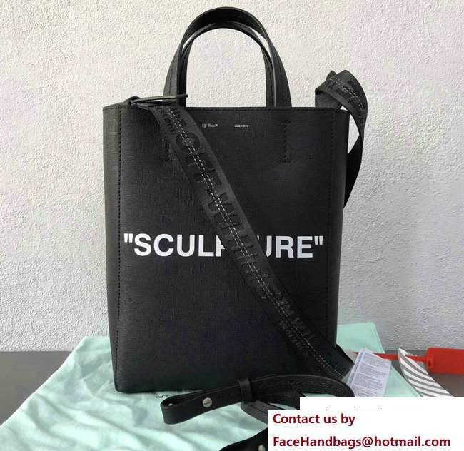 Off-White Sculptur Leather Tote Bag Black 2017