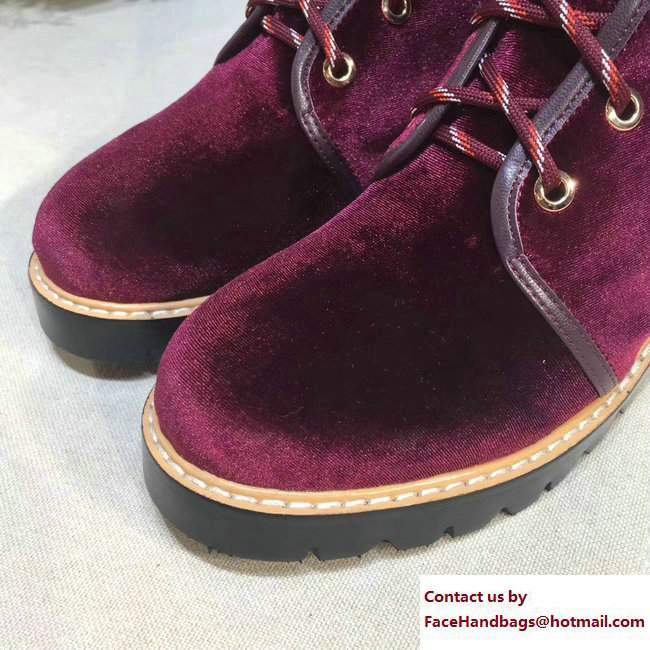 Stuart Weitzman Velvet Ankle-Wrap Laces Metermaid Boots Burgundy 2017