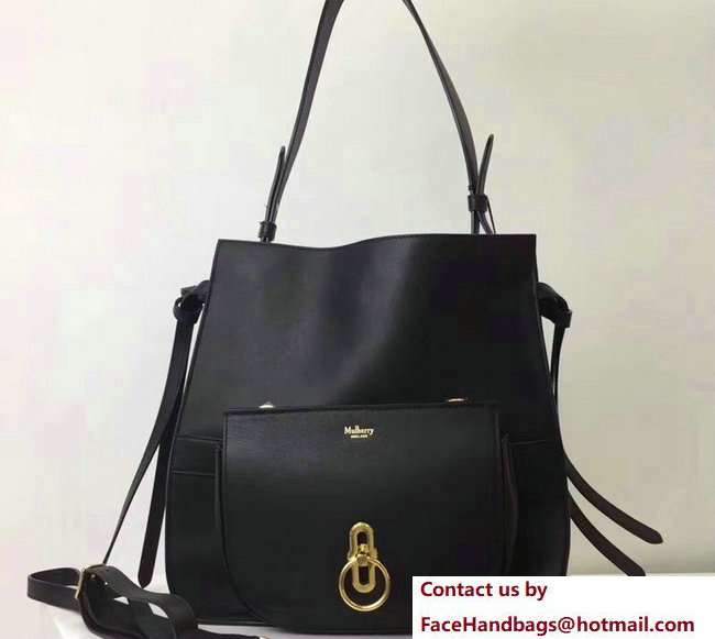 Mulberry Amberley Hobo Bag Black 2018 - Click Image to Close