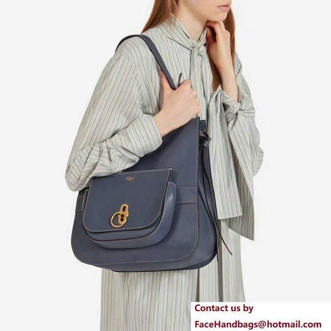 Mulberry Amberley Hobo Bag Denim Blue 2018