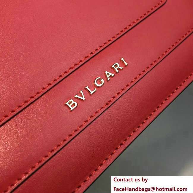 Bvlgari Love Heart Charm Serpenti Forever Flap Cover Shoulder Bag Red 2018