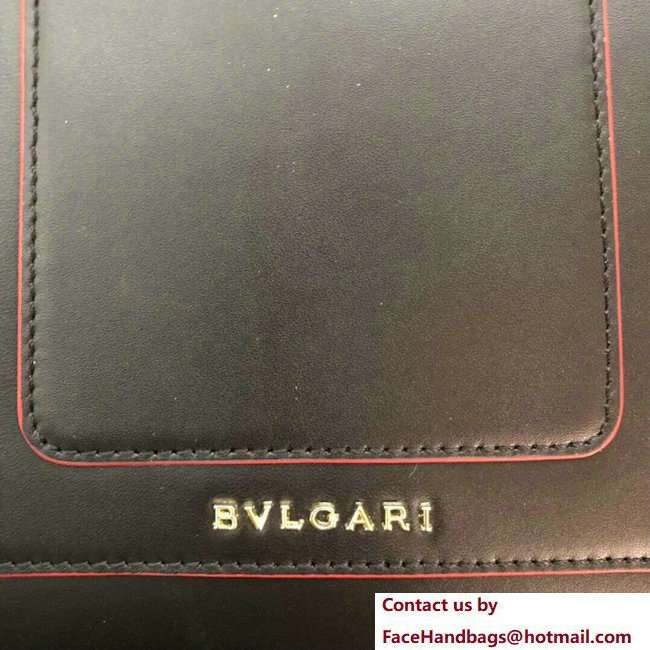 Bvlgari Love Heart Charm Serpenti Forever Flap Cover Small Bag Black 2018