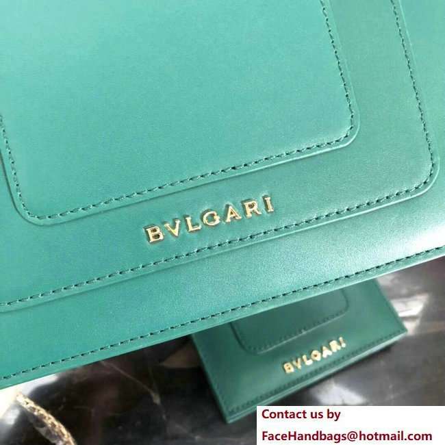 Bvlgari Love Heart Charm Serpenti Forever Flap Cover Small Bag Green 2018