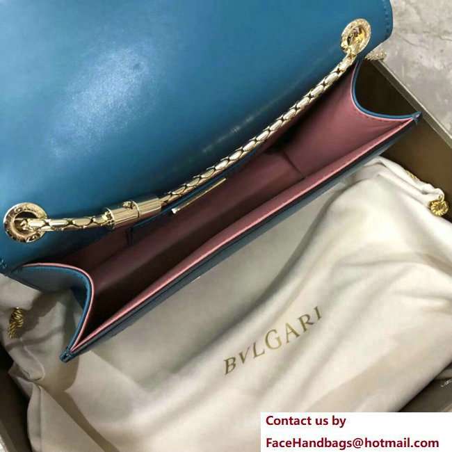 Bvlgari Pop Heart Serpenti Forever Flap Cover Small Bag Cyan 2018