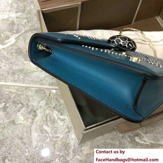 Bvlgari Pop Heart Serpenti Forever Flap Cover Small Bag Cyan 2018