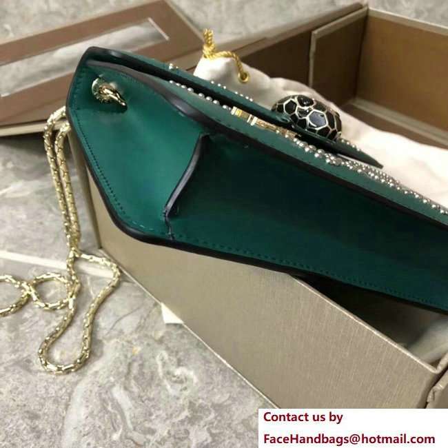 Bvlgari Pop Heart Serpenti Forever Flap Cover Small Bag Green 2018