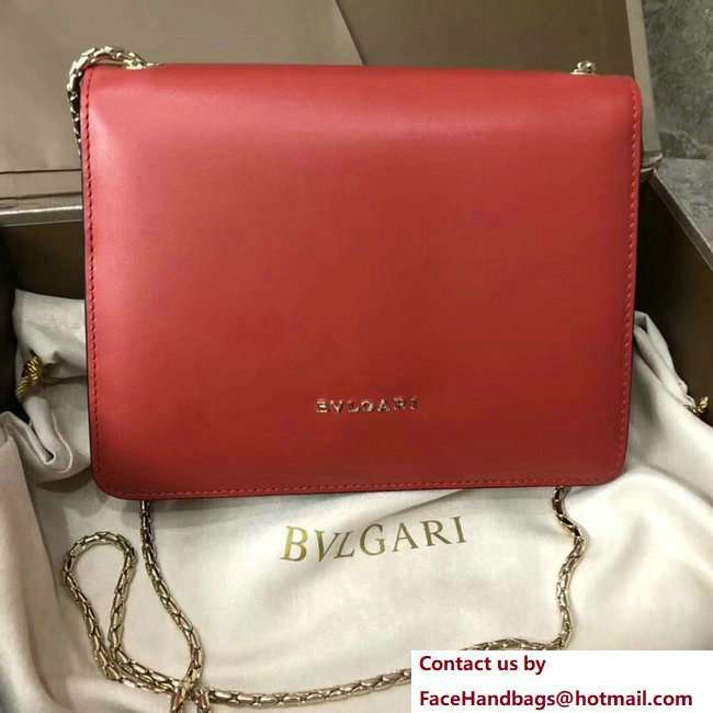 Bvlgari Pop Heart Serpenti Forever Flap Cover Small Bag Red 2018