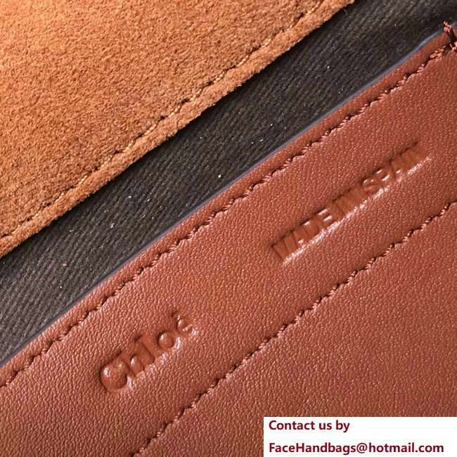 Chloe Suede Calfskin Marcie Round Saddle Bag Caramel 2018