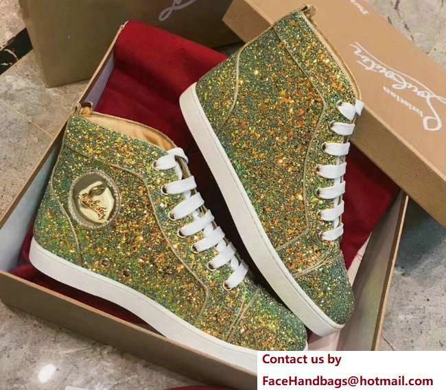 Christian Louboutin Louis Strass Sneakers Green