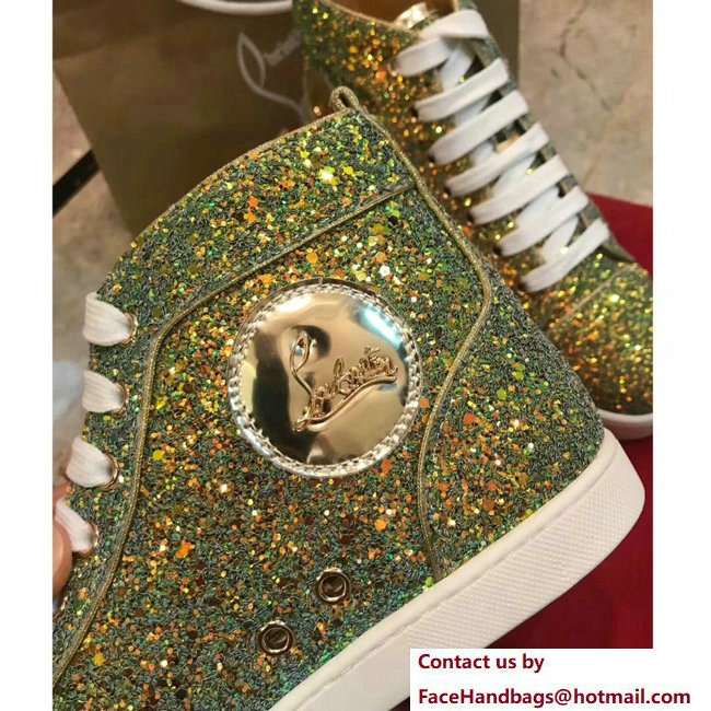 Christian Louboutin Louis Strass Sneakers Green