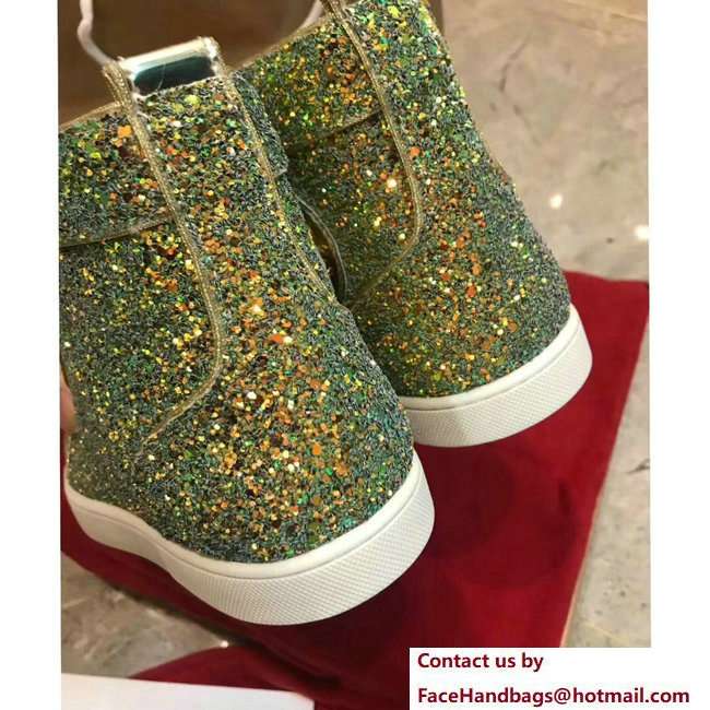 Christian Louboutin Louis Strass Sneakers Green