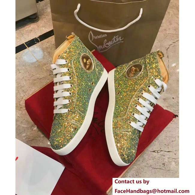 Christian Louboutin Louis Strass Sneakers Green