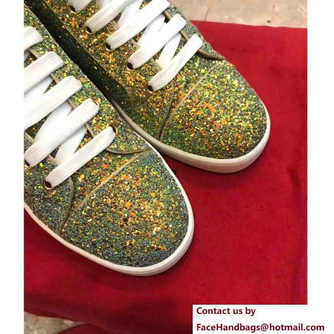 Christian Louboutin Louis Strass Sneakers Green