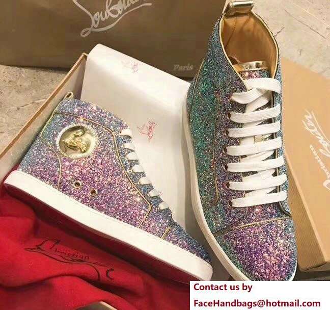 Christian Louboutin Louis Strass Sneakers Purple