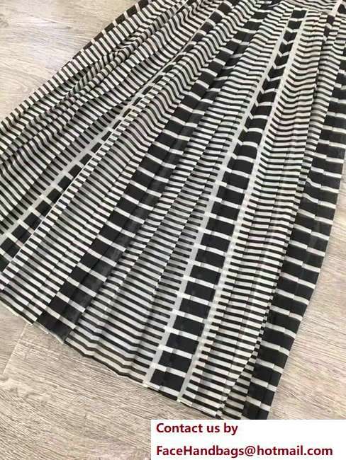 Dior Long Dress Stripe Black/White 2018