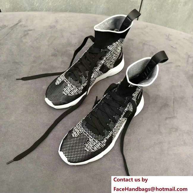 Dior Technical Knit Trainer Lovers Sneakers Gray With Dior Homme Logo Spring 2018