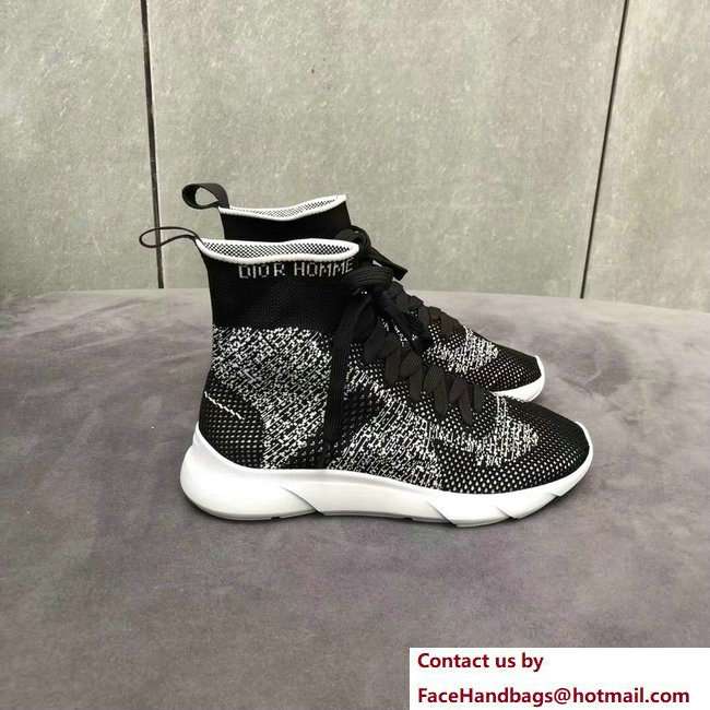 Dior Technical Knit Trainer Lovers Sneakers Gray With Dior Homme Logo Spring 2018