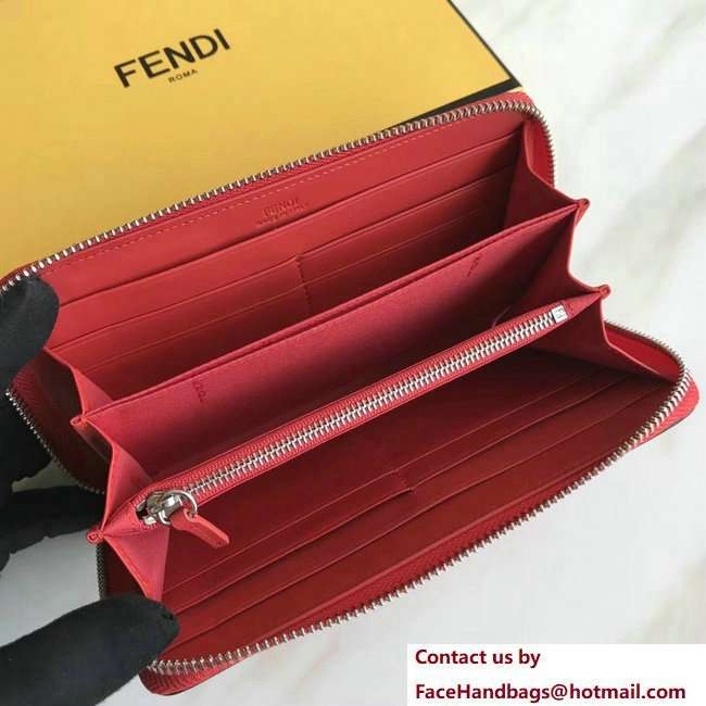 Fendi Continental By The Way Zip Around Wallet Red 2018