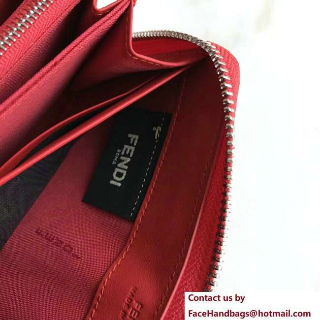 Fendi Continental By The Way Zip Around Wallet Red 2018