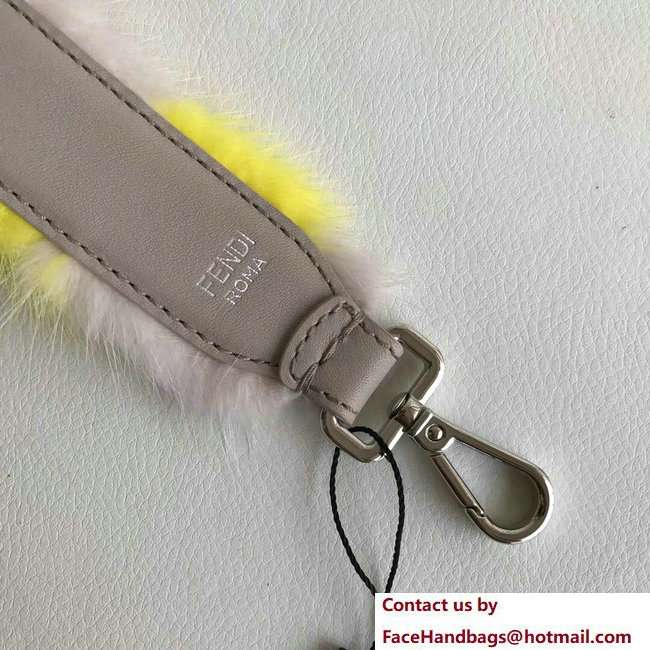 Fendi Mini Short Shoulder Strap You Mink Fur Gray/Yellow 2018