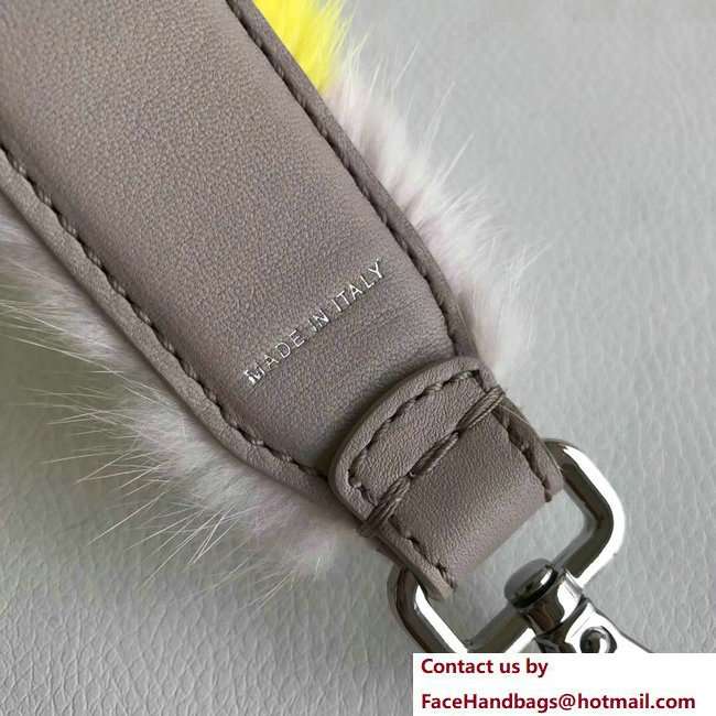 Fendi Mini Short Shoulder Strap You Mink Fur Gray/Yellow 2018