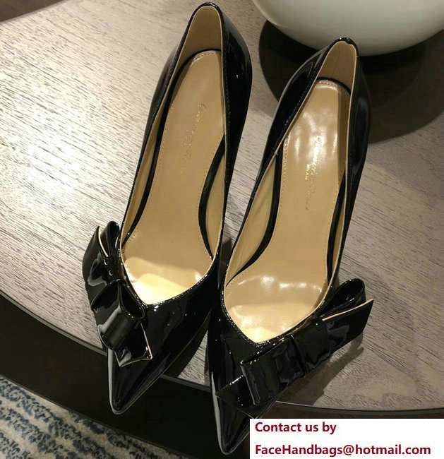 Gianvito Rossi Heel 10.5cm Kyoto Pumps Patent Black 2018