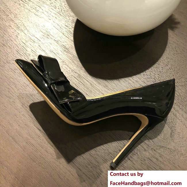 Gianvito Rossi Heel 10.5cm Kyoto Pumps Patent Black 2018