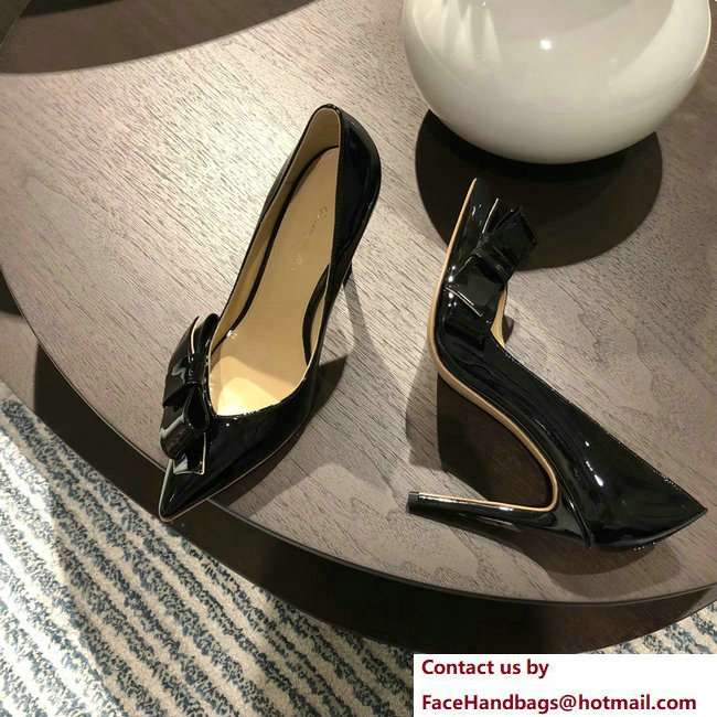 Gianvito Rossi Heel 10.5cm Kyoto Pumps Patent Black 2018