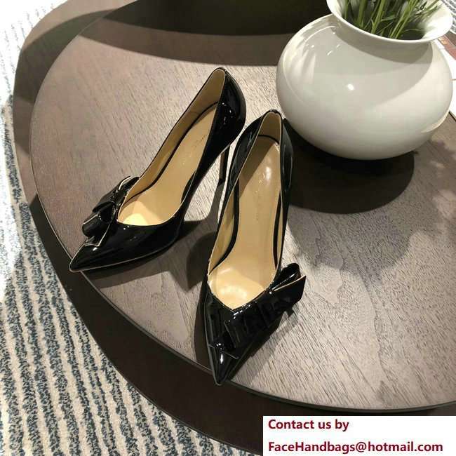 Gianvito Rossi Heel 10.5cm Kyoto Pumps Patent Black 2018