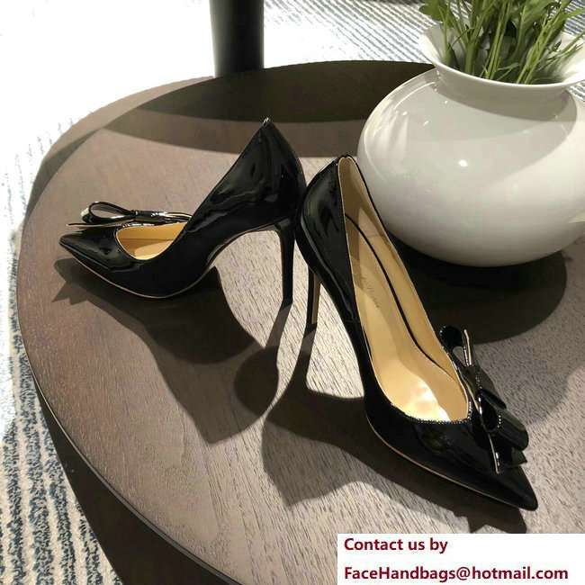 Gianvito Rossi Heel 10.5cm Kyoto Pumps Patent Black 2018