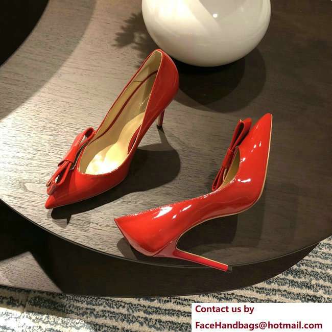 Gianvito Rossi Heel 10.5cm Kyoto Pumps Patent Red 2018