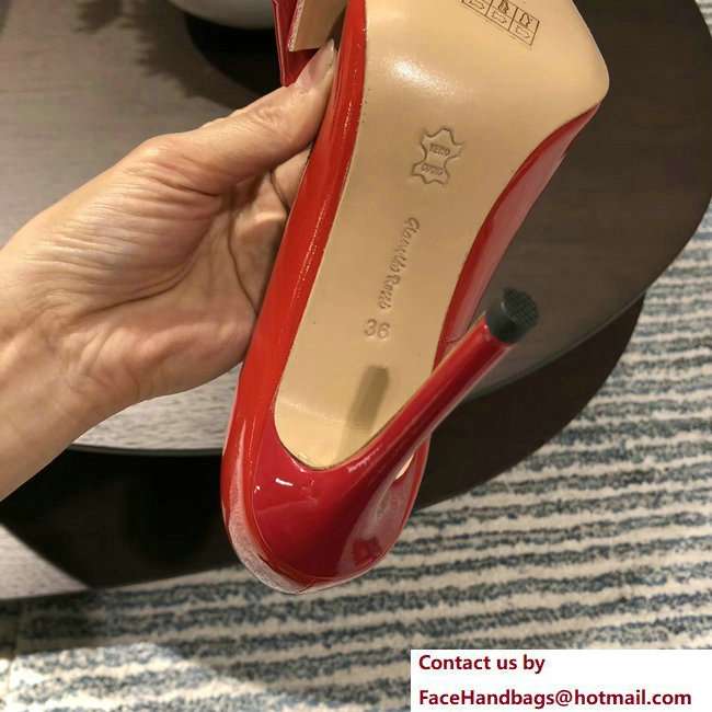 Gianvito Rossi Heel 10.5cm Kyoto Pumps Patent Red 2018