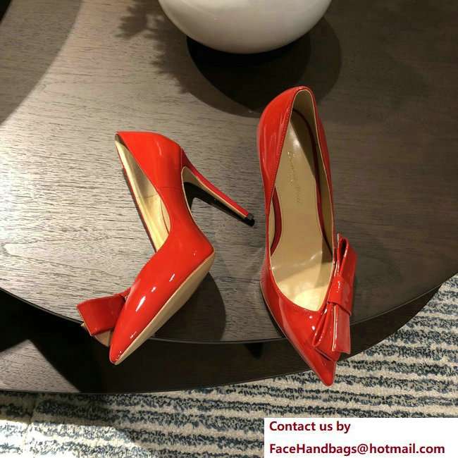 Gianvito Rossi Heel 10.5cm Kyoto Pumps Patent Red 2018