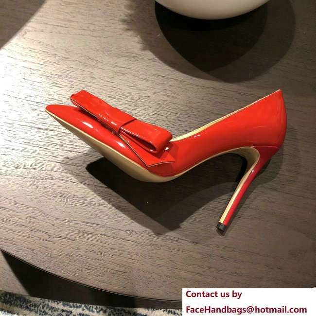 Gianvito Rossi Heel 10.5cm Kyoto Pumps Patent Red 2018