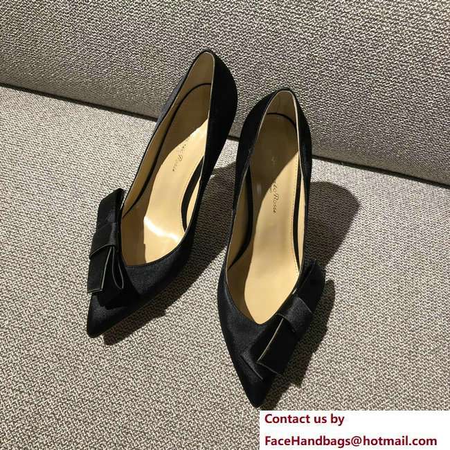 Gianvito Rossi Heel 10.5cm Kyoto Pumps Satin Black 2018