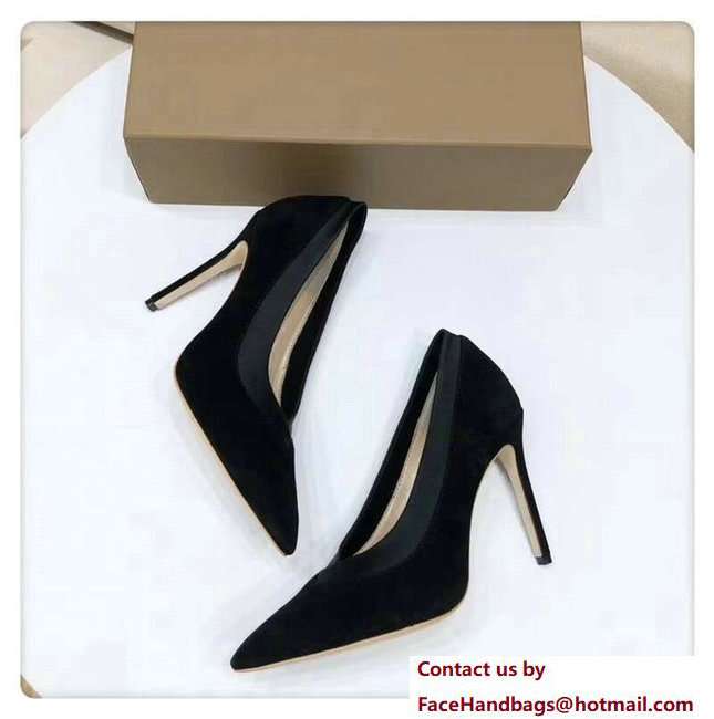 Gianvito Rossi Heel 10.5cm Suede Pumps Black 2018