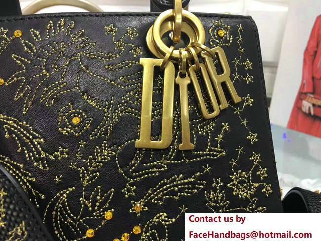 Lady Dior Embellishment Medium Bag Black 2018