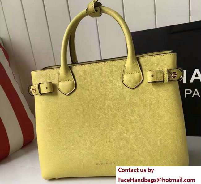 Mulberry Medium Banner Tote Bag Yellow in Leather and House Check