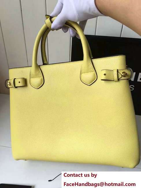 Mulberry Medium Banner Tote Bag Yellow in Leather and House Check