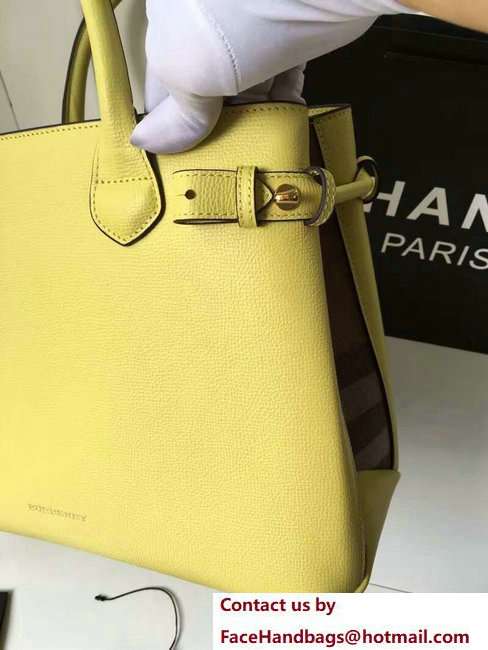 Mulberry Medium Banner Tote Bag Yellow in Leather and House Check