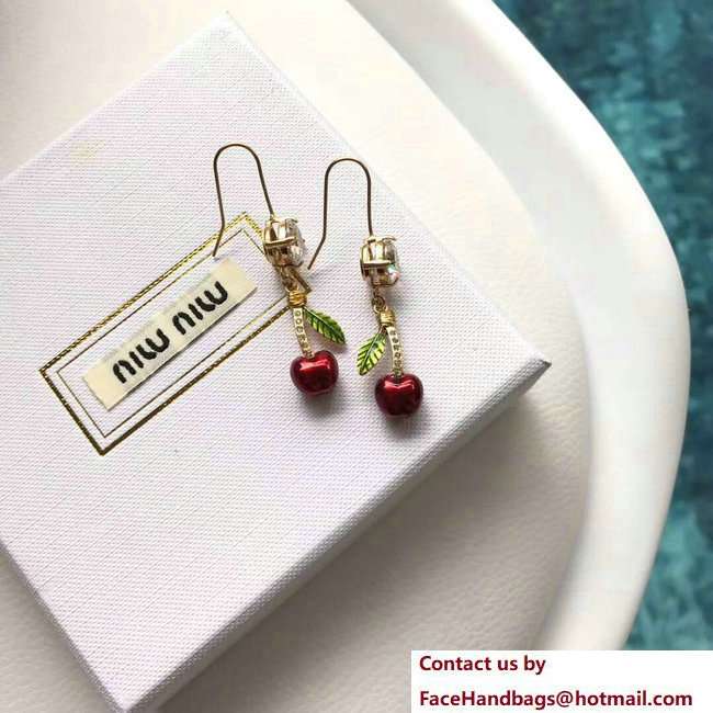 Miu Miu Cherry Earrings 2018