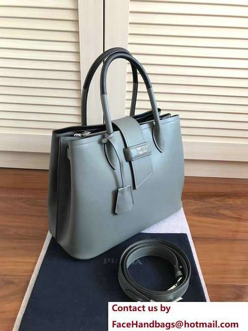 Prada Top Handle Tote Shoulder Bag 1BG148 Gray Resort 2018