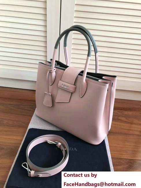 Prada Top Handle Tote Shoulder Bag 1BG148 Light Pink Resort 2018