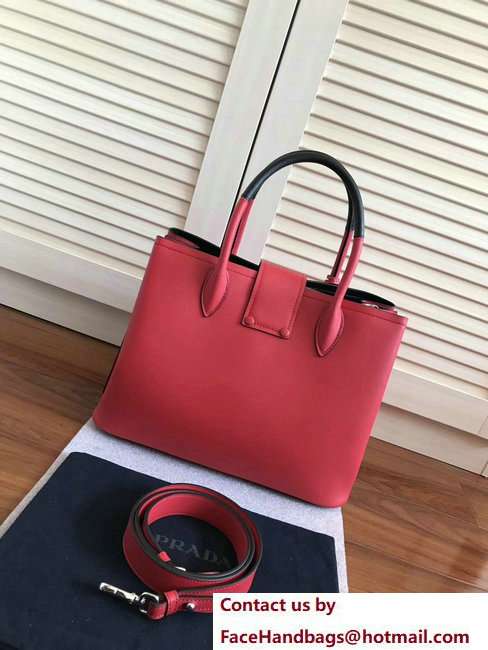 Prada Top Handle Tote Shoulder Bag 1BG148 Red Resort 2018