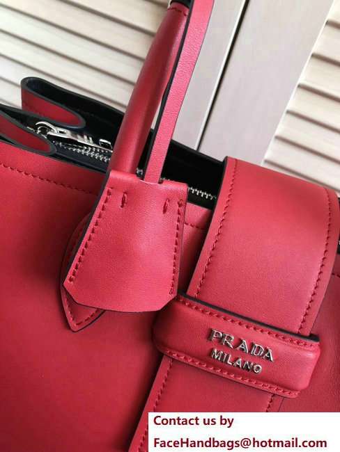 Prada Top Handle Tote Shoulder Bag 1BG148 Red Resort 2018